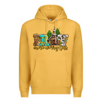 Mustard pray more worry less with church Premium Hoodie - AdoDesignShop