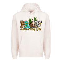 Pale Pink pray more worry less with church Premium Hoodie - AdoDesignShop