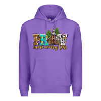 Purple pray more worry less with church Premium Hoodie - AdoDesignShop