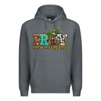 Rock pray more worry less with church Premium Hoodie - AdoDesignShop