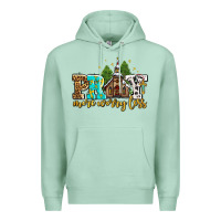 Seafoam pray more worry less with church Premium Hoodie - AdoDesignShop