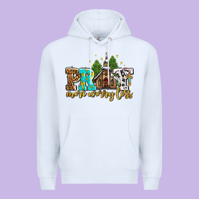 Pray More Worry Less With Church Premium Hoodie Designed By Adodesignshop