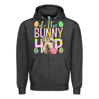 Charcoal Heather Do the bunny hop Easter Day Zipper Hoodie - Neo Western