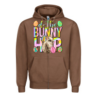 Chestnut Do the bunny hop Easter Day Zipper Hoodie - Neo Western
