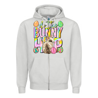 Dove Grey Do the bunny hop Easter Day Zipper Hoodie - Neo Western