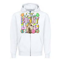 White Do the bunny hop Easter Day Zipper Hoodie - Neo Western