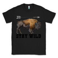 Black stay wild bison Classic Tee - RanaPortraitStore