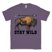 Lavender stay wild bison Classic Tee - RanaPortraitStore