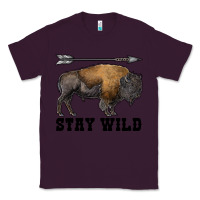 Plum stay wild bison Classic Tee - RanaPortraitStore