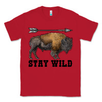 Red stay wild bison Classic Tee - RanaPortraitStore