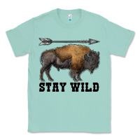 Seafoam stay wild bison Classic Tee - RanaPortraitStore