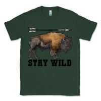 Sports Green stay wild bison Classic Tee - RanaPortraitStore