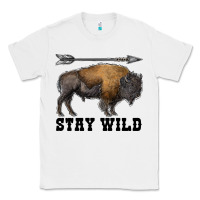 White stay wild bison Classic Tee - RanaPortraitStore