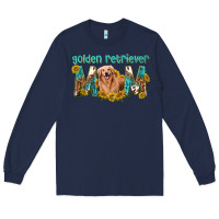 Navy western golden retriever mom Long Sleeve Tee - texasbilliewilder