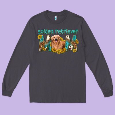 Western Golden Retriever Mom Long Sleeve Tee Designed By Texasbilliewilder