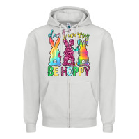Dove Grey Don't worry be hoppy Easter Day Zipper Hoodie - Neo Western