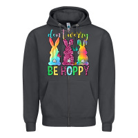 Smoke Don't worry be hoppy Easter Day Zipper Hoodie - Neo Western