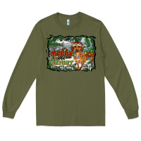 Army Green merry and bright  dachshund with farm Long Sleeve Tee - RanaPortraitStore