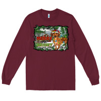 Burgundy merry and bright  dachshund with farm Long Sleeve Tee - RanaPortraitStore
