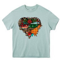 Arona festive western christmas heart Heavy Core Tee - CowhideDigitalArt