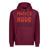 Burgundy motherhood some day i rock it Premium Hoodie - MaliasSmallBusiness
