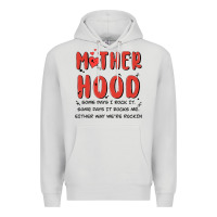 Dove Grey motherhood some day i rock it Premium Hoodie - MaliasSmallBusiness