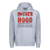Heather Grey motherhood some day i rock it Premium Hoodie - MaliasSmallBusiness