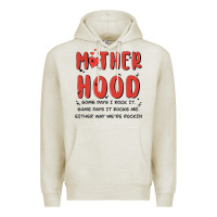 Oatmeal Heather motherhood some day i rock it Premium Hoodie - MaliasSmallBusiness