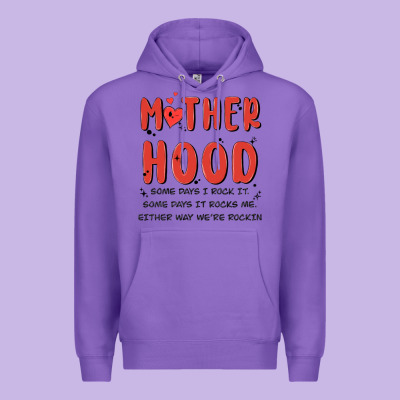 Motherhood Some Day I Rock It Premium Hoodie Designed By Maliassmallbusiness