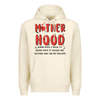 Sandshell motherhood some day i rock it Premium Hoodie - MaliasSmallBusiness