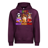 Mauve Wine happy hallothanksmas Urban Hoodie - MaliasSmallBusiness