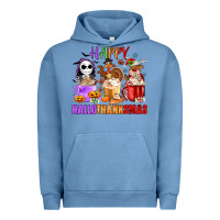 Pigment Pebble Blue happy hallothanksmas Urban Hoodie - MaliasSmallBusiness