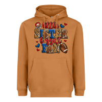 Little Sister Biggest Fan American Football Heavyweight Hoodie | Teevron