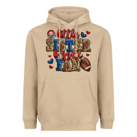 Mushroom little sister biggest fan american football Heavyweight Hoodie - Jasminsmagicworld