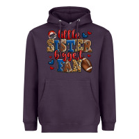 Plum little sister biggest fan american football Heavyweight Hoodie - Jasminsmagicworld