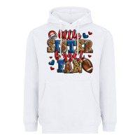 White little sister biggest fan american football Heavyweight Hoodie - Jasminsmagicworld