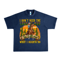 Navy western rodeo Urban Heavy Tee - texasbilliewilder