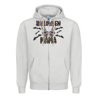 Dove Grey halloween mama Zipper Hoodie - CowhideDigitalArt