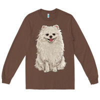 Chestnut white pomeranian Long Sleeve Tee - RanaPortraitStore