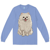 Colony Blue white pomeranian Long Sleeve Tee - RanaPortraitStore