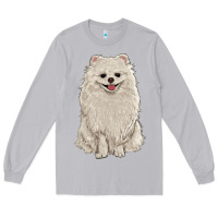 Moon Dust white pomeranian Long Sleeve Tee - RanaPortraitStore