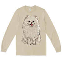Mushroom white pomeranian Long Sleeve Tee - RanaPortraitStore