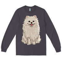 Smoke white pomeranian Long Sleeve Tee - RanaPortraitStore