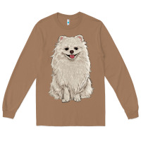 Toasted Coconut white pomeranian Long Sleeve Tee - RanaPortraitStore