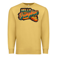 Antique Gold hello pumpkin black Premium Sweatshirt - JahusDesignShop