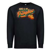 Black hello pumpkin black Premium Sweatshirt - JahusDesignShop