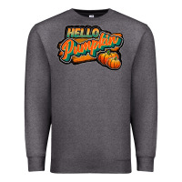 Charcoal Heather hello pumpkin black Premium Sweatshirt - JahusDesignShop