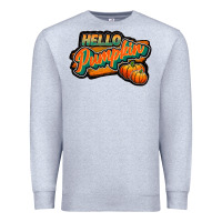 Heather Grey hello pumpkin black Premium Sweatshirt - JahusDesignShop