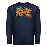 Navy hello pumpkin black Premium Sweatshirt - JahusDesignShop
