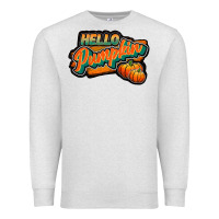 Oatmeal Heather hello pumpkin black Premium Sweatshirt - JahusDesignShop